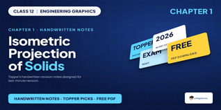 Isometric Projection Class 12 Handwritten Notes PDF