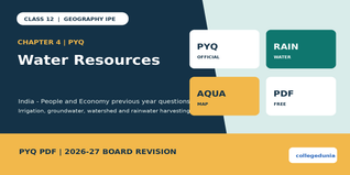 Class 12 Geography Water Resources PYQ PDF 2026-27