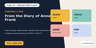 Class 10 English From the Diary of Anne Frank PYQ PDF 2026-27