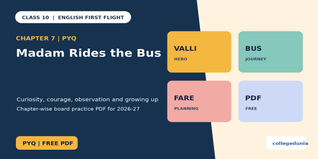 Class 10 English Madam Rides the Bus PYQ PDF 2026-27