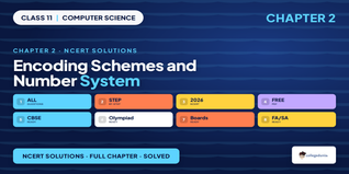 NCERT Solutions Class 11 Computer Science Chapter 2 2026-27