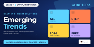 Questions NCERT Solutions Class 11 Computer Science Chapter 3 2026-27