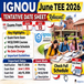 IGNOU June TEE 2026 Tentative Date Sheet Released; Check Schedule Here