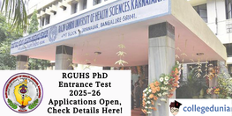 RGUHS PhD Entrance Test Applications Open