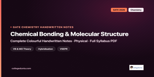 GATE Chemistry Chemical Bonding and Molecular Structure Handwritten Notes