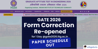 IIT Guwahati Re-opens GATE 2026 Correction Window for 1-Day; Exam Schedule Out