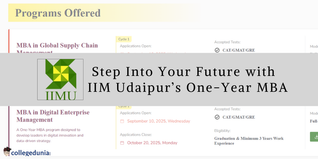 IIM Udaipur 1-Year MBA Admission Open for 2026; Register Before October 20
