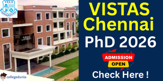 VISTAS Chennai Invites Applications for PhD Admission 2026; Apply Till January 9