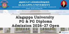 Alagappa University PG Admission 2026 27 Open