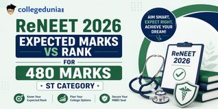ReNEET 2026 Expected Marks vs Rank for 480 Marks ST Category