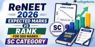 ReNEET 2026 Expected Marks vs Rank for 500 Marks SC Category