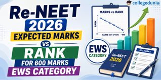 ReNEET 2026 Expected Marks vs Rank for 600 Marks EWS Category