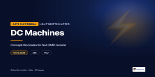 GATE Electrical DC Machines Handwritten Notes PDF