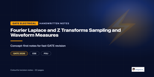 GATE EE Fourier Laplace Z Transforms Handwritten Notes