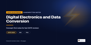 GATE Electrical Digital Electronics Handwritten Notes PDF