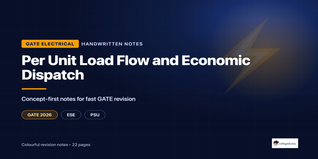 GATE EE Load Flow and Economic Dispatch Handwritten Notes