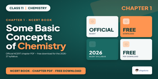 NCERT Book Class 11 Chemistry Chapter 1 Some Basic Concepts of Chemistry PDF