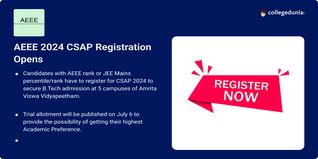 AEEE 2024 CSAP Registration Opens @amrita.edu, Check Direct Link Here