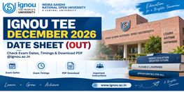 IGNOU Date Sheet 2026