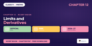 NCERT NCERT Book PDF Class 11 Maths Chapter 12 Limits and Derivatives