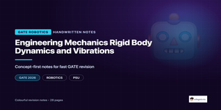 GATE Robotics Engineering Mechanics Handwritten Notes PDF