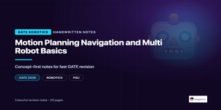 GATE Robotics Motion Planning Handwritten Notes PDF