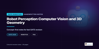 GATE Robotics Robot Perception Handwritten Notes PDF