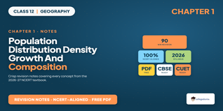 Population Distribution Density Growth Class 12 Notes 2026-27