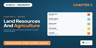 Land Resources and Agriculture Class 12 Notes 2026-27