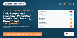 Population Distribution Density Growth Class 12 Handwritten Notes