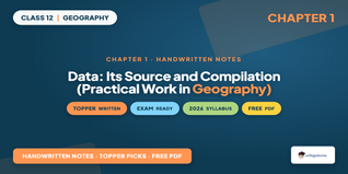 Data Its Source and Compilation Class 12 Handwritten Notes PDF