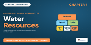 Water Resources Class 12 Handwritten Notes PDF