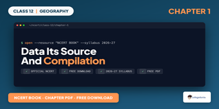 Data Its Source and Compilation Class 12 NCERT Book PDF