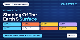 Shaping of the Earth's Surface Class 9 Social Science Notes