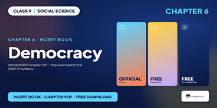Democracy Class 9 Social Science NCERT Book PDF