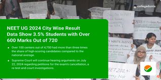 NEET UG 2024 City Wise Results Show 3.5% Students with Over 600 Marks, Next SC Hearing on July 22