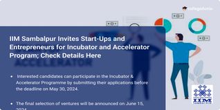 IIM Sambalpur Invites Start-Ups and Entrepreneurs for Incubator and Accelerator Program; Check Details Here