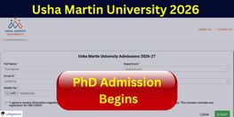 Usha Martin University Ranchi PhD Admission  2026 Begins Check Here