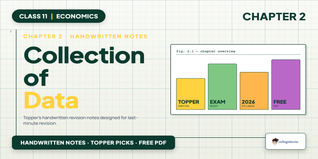 Class 11 Economics Collection of Data Handwritten Notes PDF