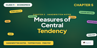 Class 11 Economics Measures of Central Tendency Handwritten Notes