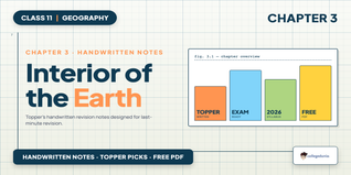 Class 11 Geography Interior of the Earth Handwritten Notes PDF