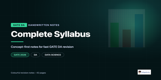 GATE DA Complete Syllabus Handwritten Notes PDF