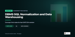 GATE DA DBMS and SQL Handwritten Notes PDF