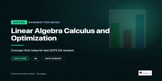 GATE DA Linear Algebra and Optimization Handwritten Notes PDF