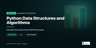 GATE DA Python and Algorithms Handwritten Notes PDF