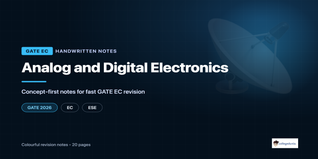 GATE EC Analog and Digital Electronics Handwritten Notes PDF