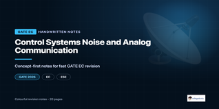 GATE EC Control and Analog Communication Handwritten Notes PDF