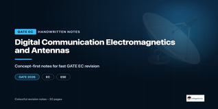 GATE EC Digital Comm and Electromagnetics Handwritten Notes PDF