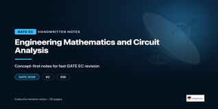 GATE EC Engineering Maths and Circuits Handwritten Notes PDF