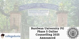 Burdwan University PG Phase 5 Online Counselling 2025 Announced; Check Details Here